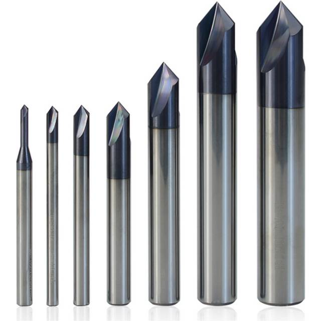 (8mm) 90 Degree Chamfer End Mill 3 Flute 2-12mm Carbide CNC Deburring Router Bit for Engraving Chamering Milling Cutter