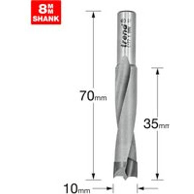 Trend CRAFTPRO Router Dowel Drill 10mm 35mm 8mm