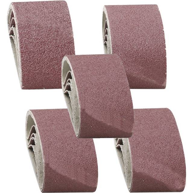 (#80) 5Pcs 65x410mm Abrasive Sanding Belts 40/60/80/120 Grit Aluminium Oxide Power Tools Accessory for Grinding Polishing Sander