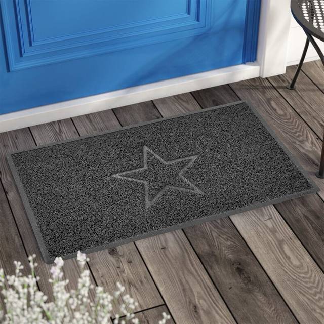 Star welcome door mat heavy duty non slip floor rug for indoor & outdoor use
