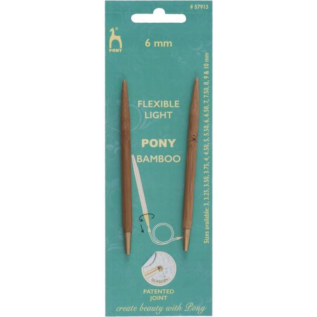 Pony Shanks Interchangeable Bamboo Circular Knitting Needles - 6.00mm (P57913)