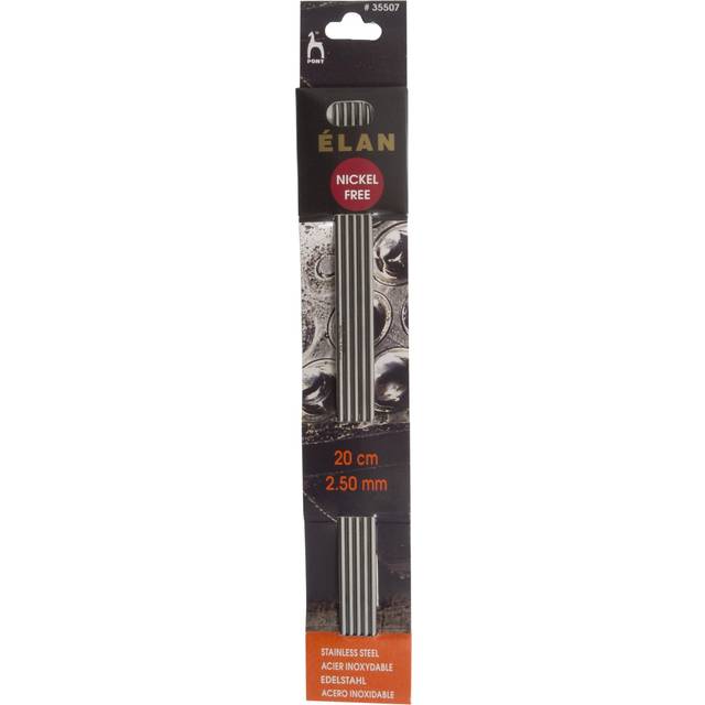 Pony Stainless Steel 20cm Elan Double Knitting Needles - Set of Five - 2.50mm (P35507)