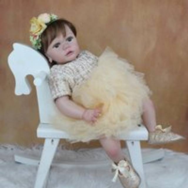 BZDOLL 60 CM 3D-Paint Skin Soft Silicone Reborn Toddler Baby Doll Toy For Girl Lifelike 24 Inch Princess Tayra Dress Up Alive Bebe 60cm 3D-paint Skin Doll
