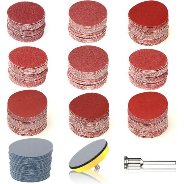 102pcs 3 Inch 75mm Sanding Disc Round Abrasive Dry Sandpaper with Back-up Pad for Polishing Cleaner Tools Sanding Paper
