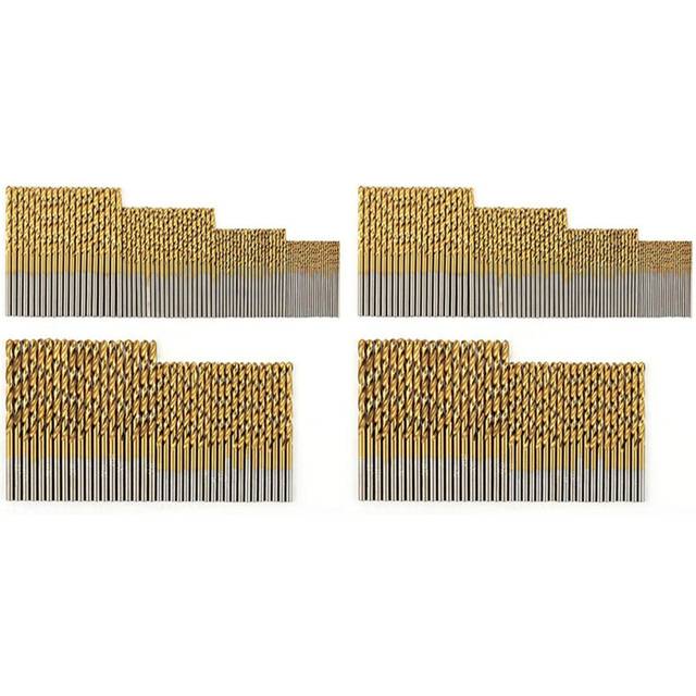 240 Pcs Titanium Drill Bit Set HSS Drill Bits for Metal, Steel, Wood, Plastic, Copper, Aluminum Alloy, 1mm to 3.5mm