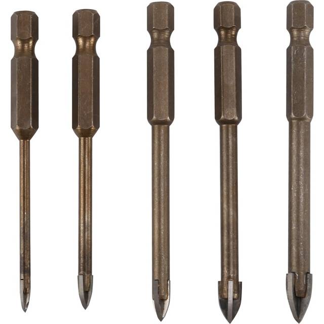 5 Pcs Efficient Universal Drilling Tool, Multifunctional Triple-Cornered Alloy Drill Bit Set (3/4/5/6/8mm)