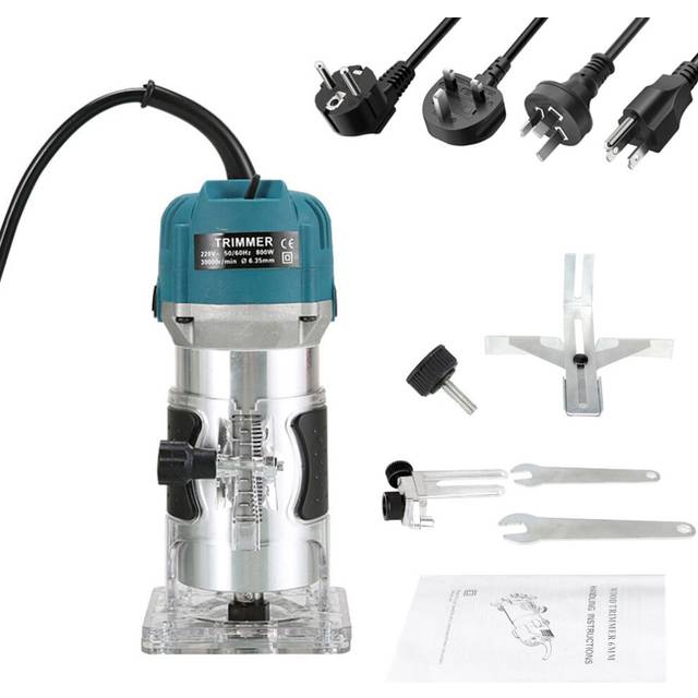 Electric Trimmer Woodworking 800w Wood Router Machine 1/4 inch Wood Carving Milling Cutting Tools Home Diy Power Tool