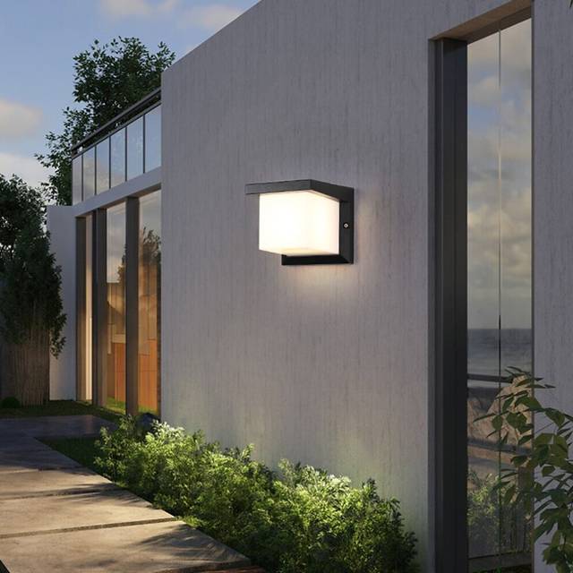 Modern Outdoor Wall Lights LED Waterproof Moistureproof Courtyard Hallway Acrylic Wall Light 220-240V 10 W