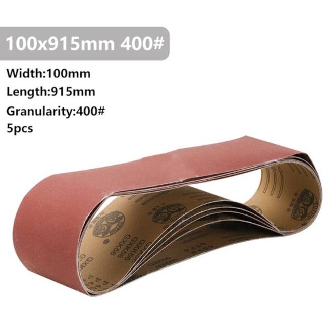 (400# 5 Pcs xÂSanding Belt) 5Pcs 915x100mm 40 to 400 Grit Sanding Belt for Flush Belt Machines Polishing Grind Machine