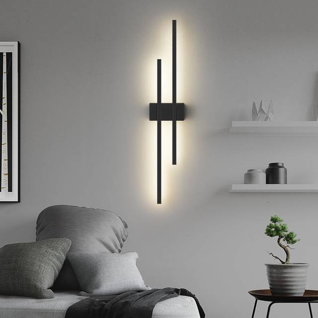 LED Wall Sconce Lamp Indoor Minimalist Linear Strip Wall Mount Light Long Home Decor Lighting Fixture, Indoor Wall Wash Lights for Living Room Bedroom