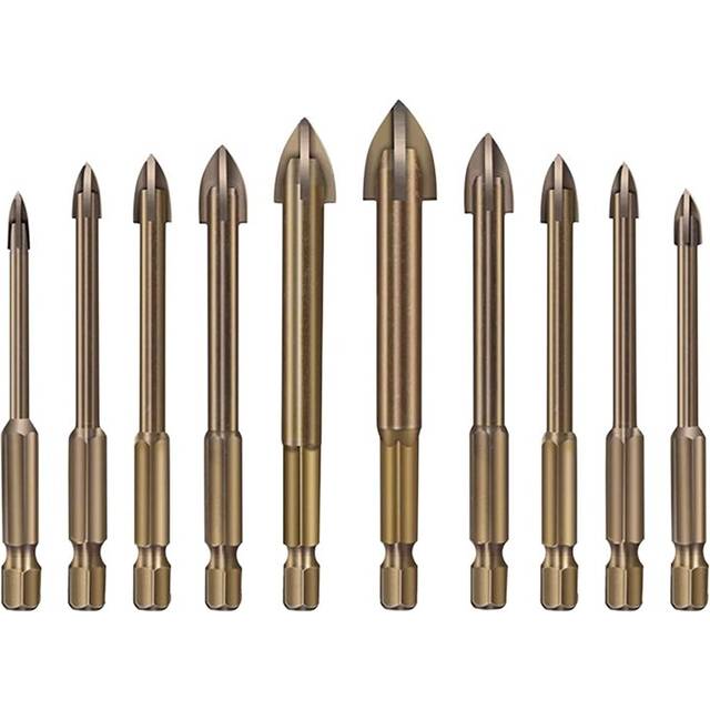 10PC Efficient Universal Drilling Tool,Multi-Function Alloy Drill Bit Tip Tools,Carbide Drill Tap Bit Set