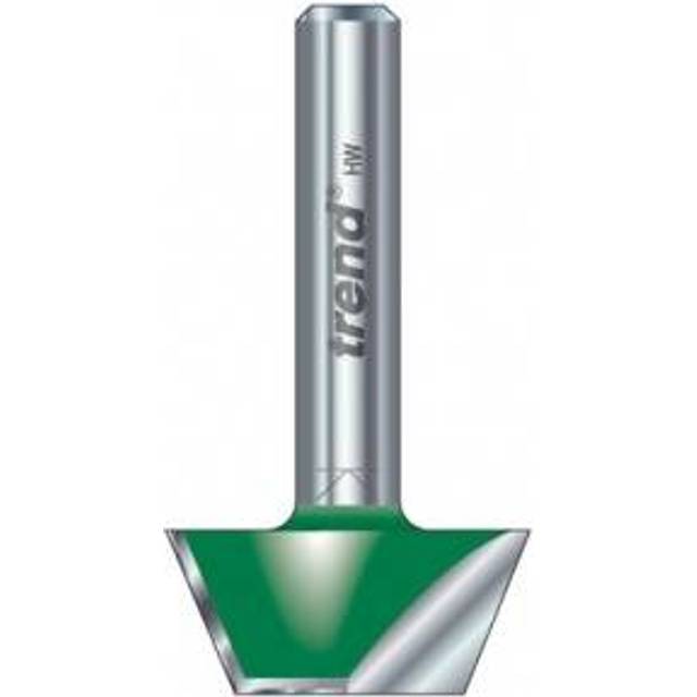 Trend CRAFTPRO Bearing Guided Bevel Trimmer Router Cutter 25.4mm 10mm 1/4"