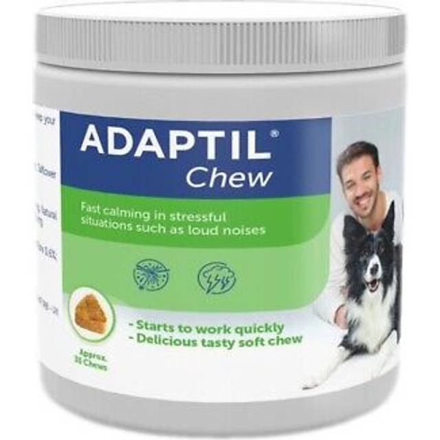 Adaptil Chew tuggsnacks (lugnande) för hund. Förpackning: 30 tabletter