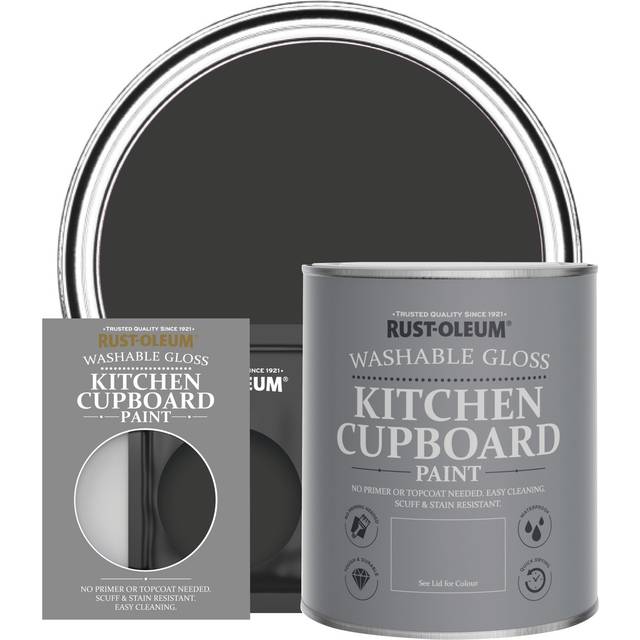 Rust-Oleum Kitchen Cupboard Paint, Gloss Finish - Dark Magic - 10ml - Black
