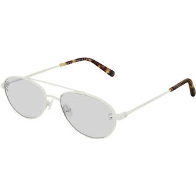 Stella McCartney Unisex SC0180S 003 Outlet sunglasses Metal White Grey Pilot Normal
