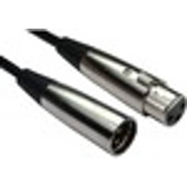 Cables Direct 10M 3PIN XLR M-F Cable (Silver Hoods + Gold Pins) - Sliver