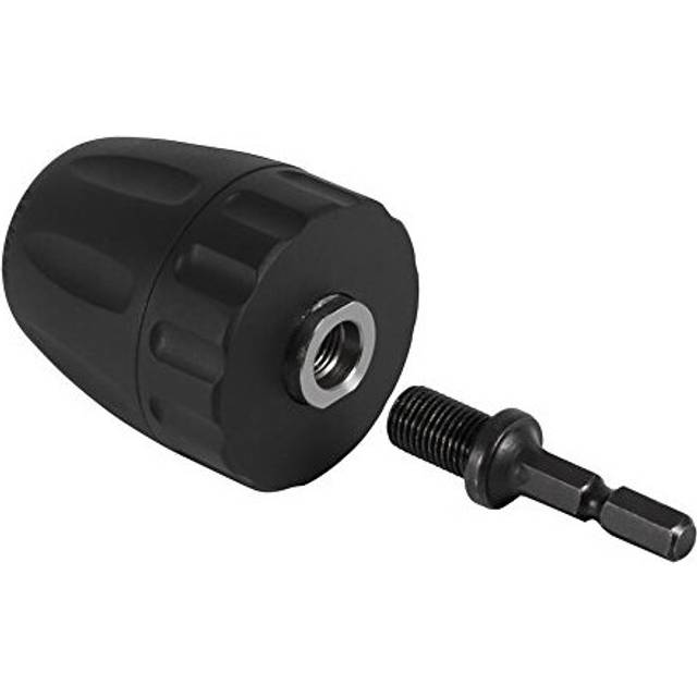Hex Chuck, Drill Hex Chuck Adaptor Hex Shank Drill Chuck 3/8-24UNF 0.8-10MM Keyless Drill Bit Chuck Clip with 1/4'' Hex Shank Rod Adapter