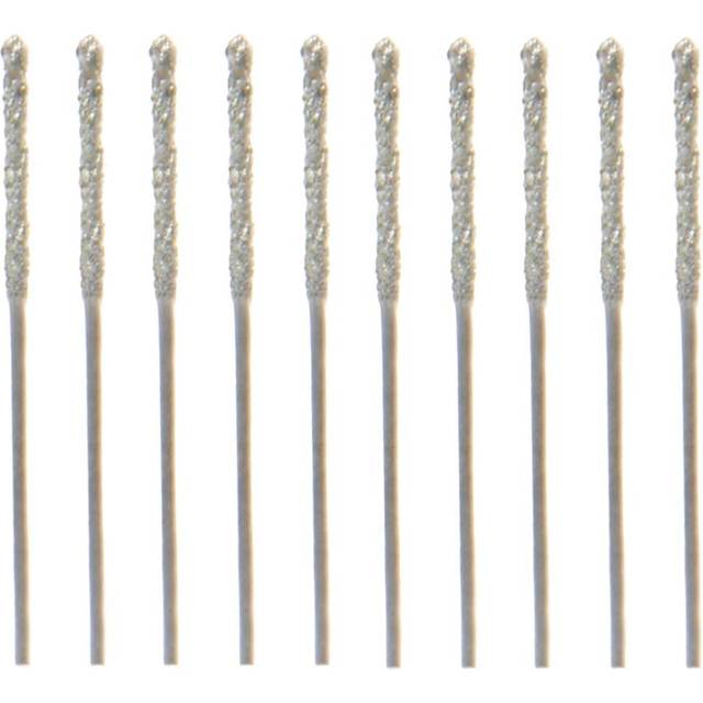 20Pcs 0.8mm Diamond Coated Tipped Tip Twist Drill Bit for Glass Jewelry Stone Tile