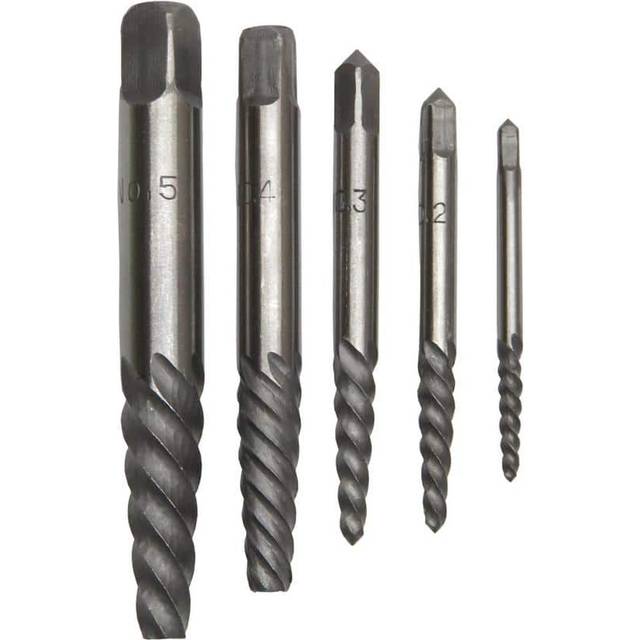 15 Carbon Steel Screw Extractor Set  DEWEZS15