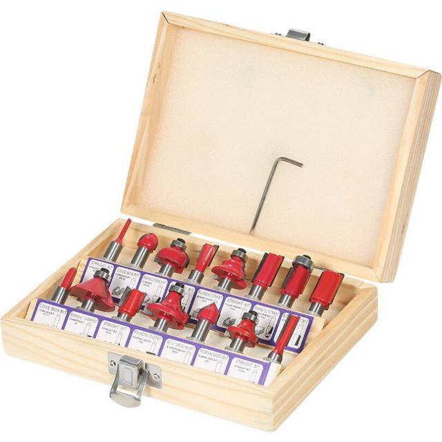 Milling Cutter Router Bit Set 8mm for Floor Handmade Engraving Cutting 15PCS