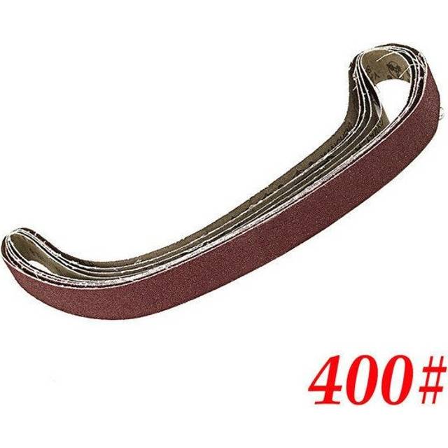 (400#) 10pcs 15x452mm Sanding Belt 60-600 Grit for M10 Sander Adapter Polishing Machine