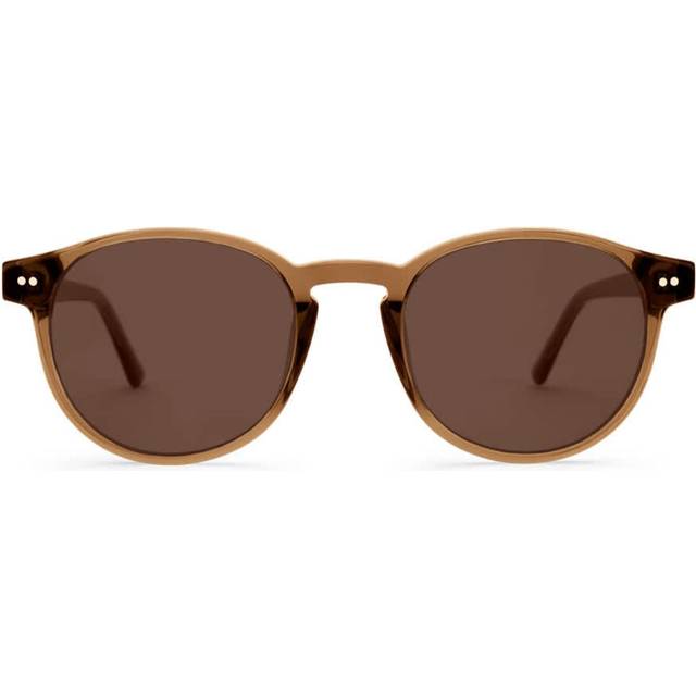 Kapten & Son Marais Transparent Caramel Brown, ROUND Sunglasses, UNISEX, available with prescription
