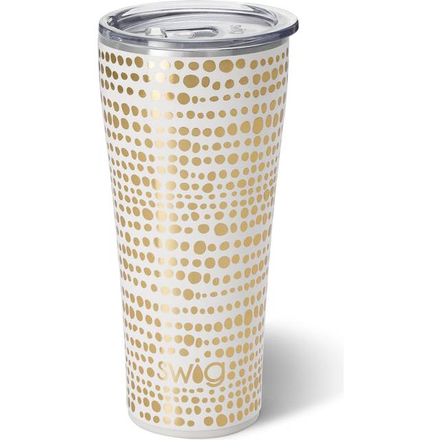 Swig Life 32oz Insulated Tumbler  Travel Coffee Tumbler with Lid  Cup Holder Friendly Travel Coffee Mug  Stainless Steel Thermos with Lid (Glamazon Go