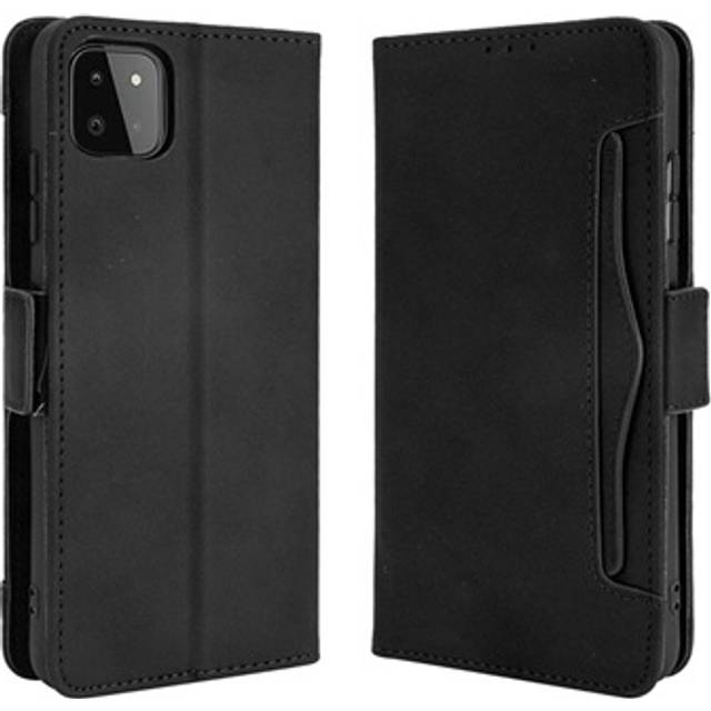 Samsung Galaxy A22 5G, Galaxy F42 5G Plånboksfodral med Korthållare - Svart