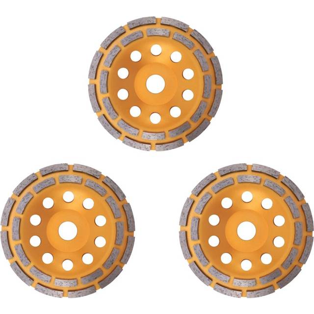 3pcs 150mm 7 Inch Diamond 2 Row Segment Grinding Wheel Sanding Disc Sander Grinder Cup Abrasive Tools 22mm Hole