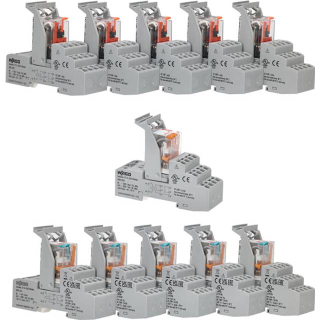 WAGO 858-324 24VDC 12A DPDT-CO DIN Rail Mountable Relay Module