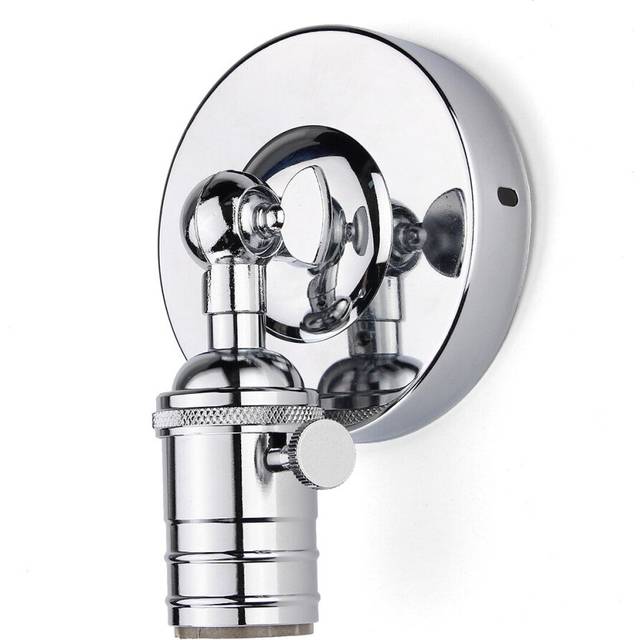 (Chrome) Modern Edison Vintage Ceiling Light Wall Lamp Bulb Holder Socket Sconce