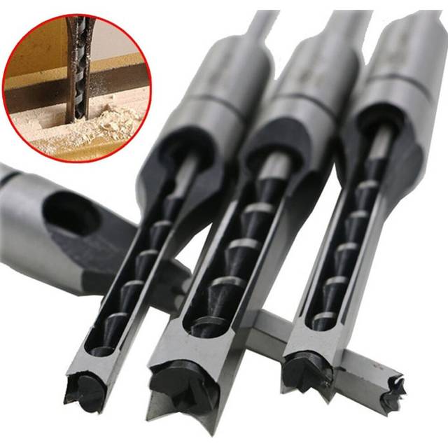 6.4/8/9.5/12.7mm HSS Square Hole Drill Bit Auger Bit Steel Mortising Drilling Craving Woodworking Tools