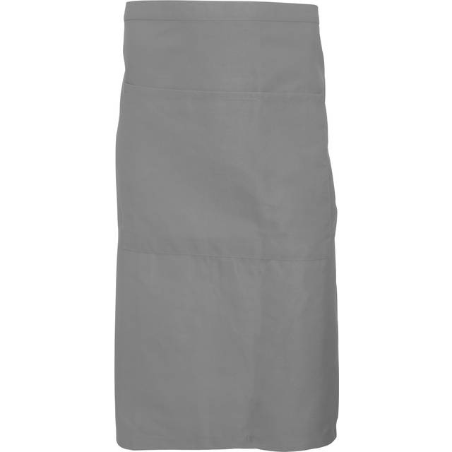 (One Size, Storm Grey) Dennys Adults Unisex Catering Waist Apron With Pocket (Pack of 2)