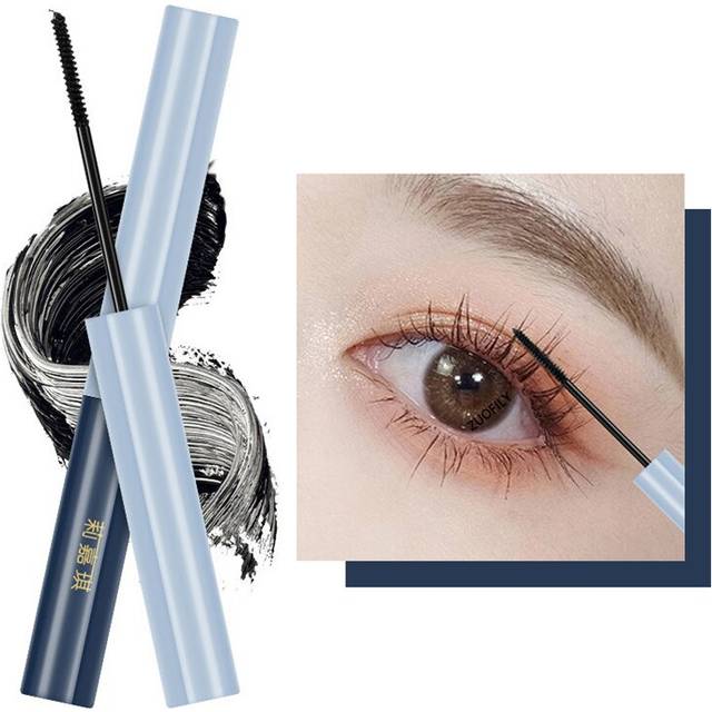 Black Mascara Ultra-fine Brush Head Thick Long Curling Lengthen Mascara Waterproof Natural Non-smudge Extension Eyelash Cosmetic