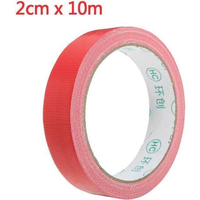 (2cm*10m) Red Cloth Duct Tape PE Coated Waterproof Strong Adhesive Carpet Tape 2 Sizes
