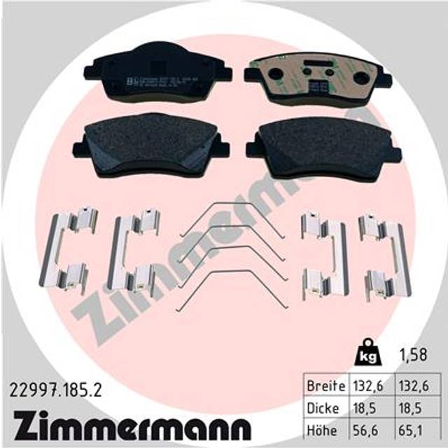 Brake Pad Set, disc brake 22997.185.2 Zimmermann 229971852