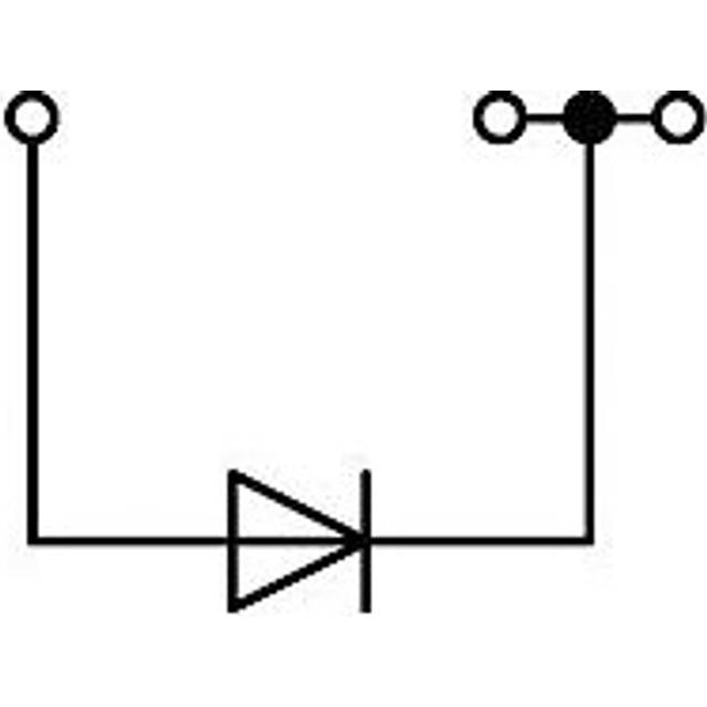 WAGO 281-673/281-400 6mm 3-cond. Diode 250V T-blk. Circuit 1 Grey ...