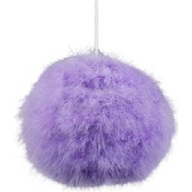 Modern and chic small real soft lilac feather decorated pendant lamp shade by...