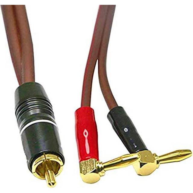 Banana Plug to RCA Speaker Cable,Speaker Wire RCA Male to Banana Plugs(2Banana) 4N OFC HiFi Speaker Wire 2M
