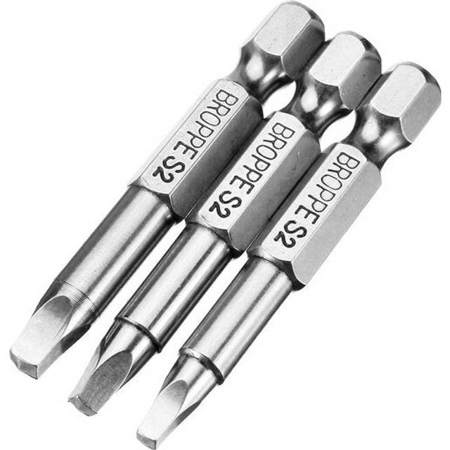 3Pcs 50mm S1-S3 Magnetic Square Head Screwdriver Bits 1/4 Inch Hex Shank