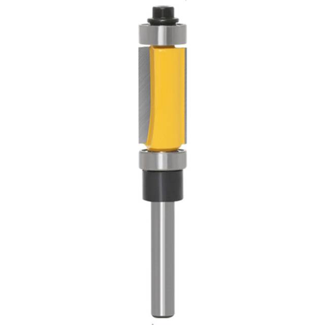 "1/4"" Shank Milling Cutter Wood Carving Double Bearing Trimming Cutter Double Edge Straight Router Bit Woodworking"