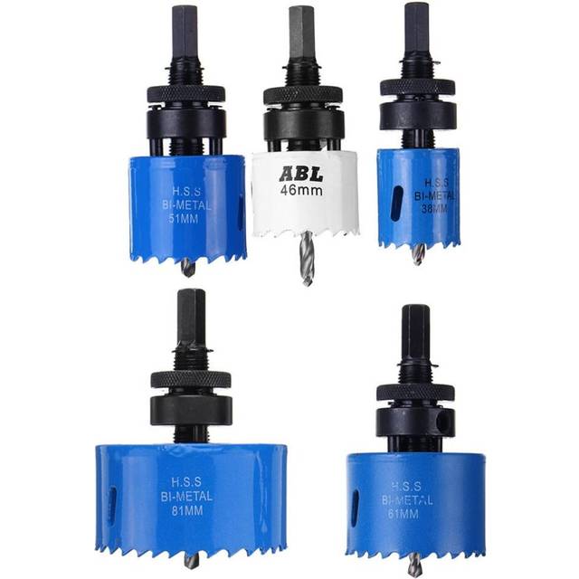 (61mm) 38-114mm Bi Metal Hole Saw General Purpose Cutter Drill Bits Tool Plumbers Kit