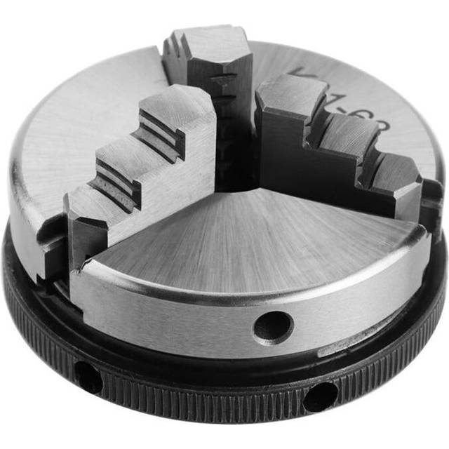 (B) 3/4 Jaws Wood Lathe Chuck 50mm 63mm Manual Chuck Self-centering DIY Metal Wood Lathe Tools