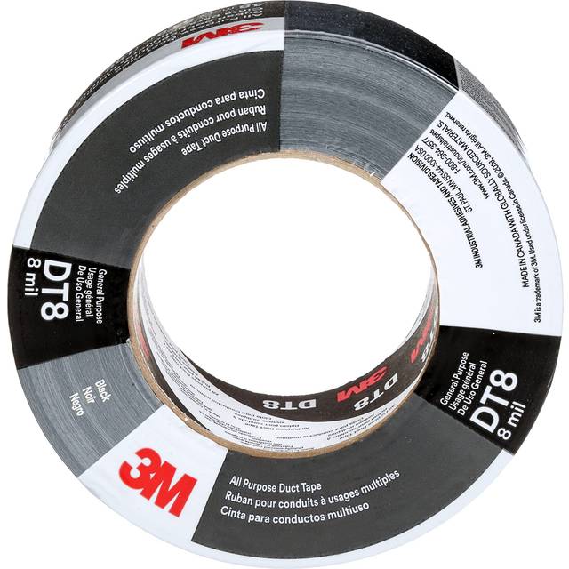 3M 7100174104 All Purpose Duct Tape DT8, Black, 48 mm x 55 m, 0.2 mm