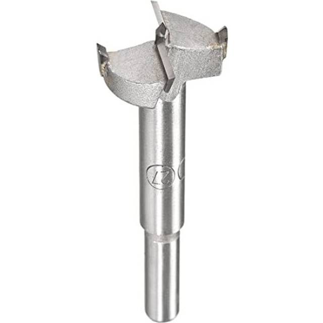 Forstner Wood Boring Drill Bit 27mm Dia. Hole Saw Carbide Alloy Steel Tip Round Shank Cutting for Hinge Plywood Wood Tool
