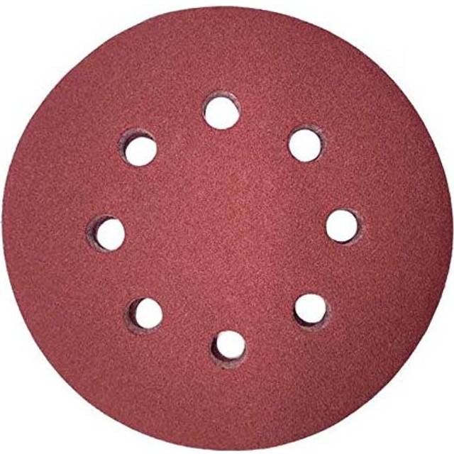 50 Pieces 8 Holes Sanding Discs 120 Grit 5 Inch Hook and Loop Sandpaper Assortment for Random Orbital Sander
