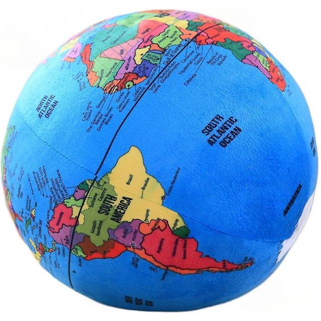 24cm Globe Plush Toys Stuffed Plush Ball Soft Doll Plush English Terrestrial Globe Pillow Toys
