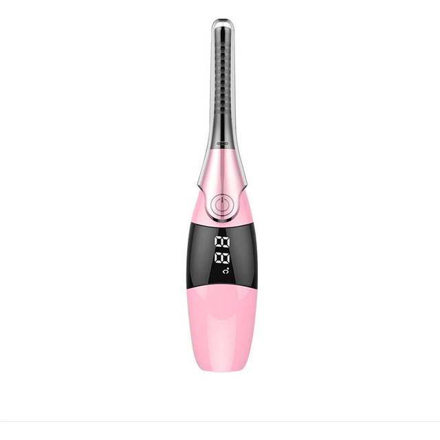Heated eyelash curler, 4 adjustable temperatures, LED digital display, portable USB charging