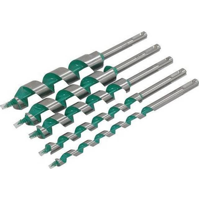 5pc SDS Wood Auger Drill Bit Set Sizes 10, 13, 19, 22 & 25mm 200mm Long (CT0645)