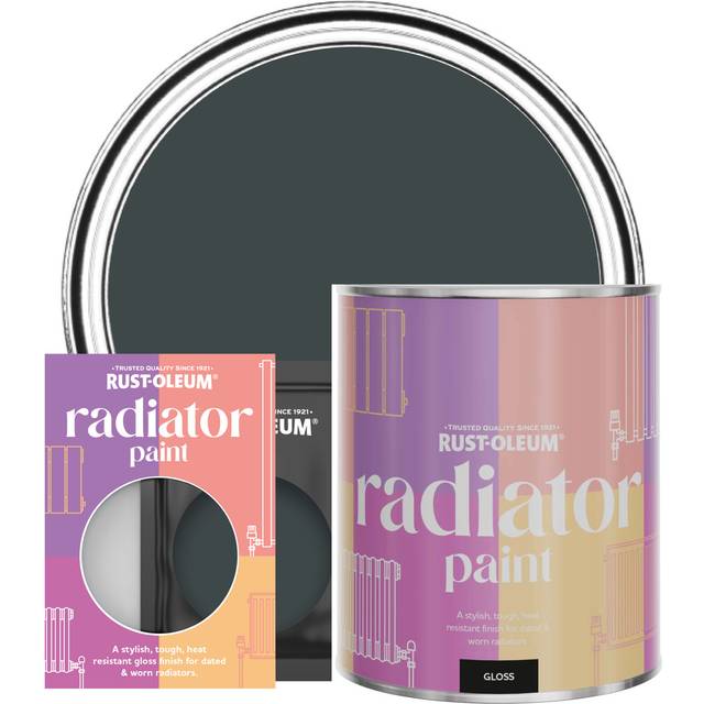 Rust-Oleum Radiator Paint, Gloss Finish - Black Sand - 10ml
